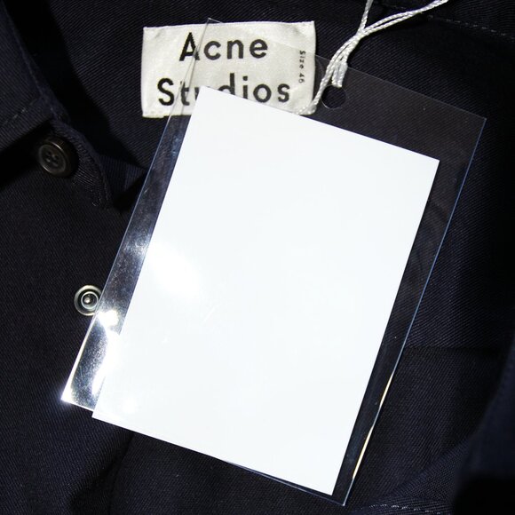 BNWT AW19 ACNE STUDIOS OVERSIZED NAVY SHIRT JACKET 46 - Picture 11 of 13